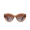 Lunettes de soleil Tom Ford GUINEVERE 48F dark brown - Vignette du produit 1/4