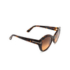 Occhiali da sole Tom Ford GUINEVERE 52F dark havana - anteprima prodotto 2/4