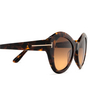 Occhiali da sole Tom Ford GUINEVERE 52F dark havana - anteprima prodotto 3/4