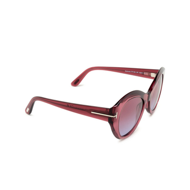 Gafas de sol Tom Ford GUINEVERE 66Y shiny red - Vista tres cuartos