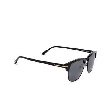 Tom Ford HENRY Sunglasses 01D shiny black - three-quarters view