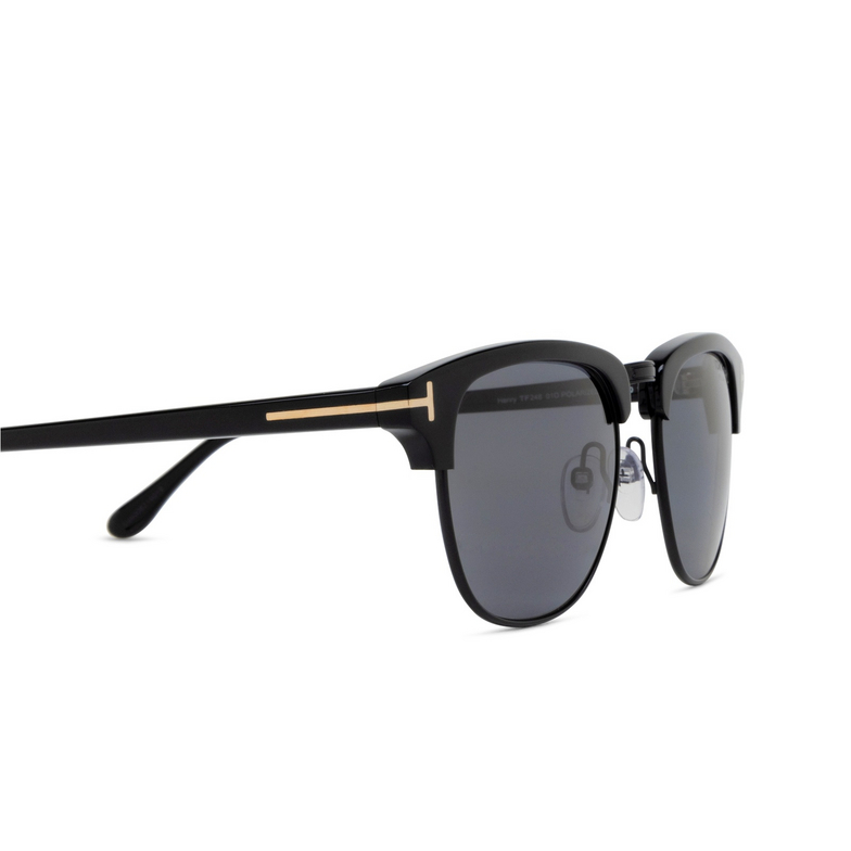 Tom Ford HENRY Sunglasses 01D shiny black - 3/4