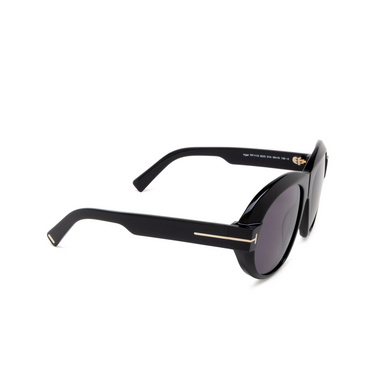 Tom Ford INGER Sunglasses 01A shiny black - three-quarters view