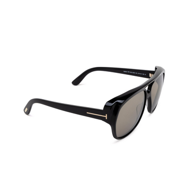 Tom Ford JAYDEN Sunglasses 01L shiny black - three-quarters view