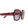 Occhiali da sole Tom Ford KAYA 66Y shiny red - anteprima prodotto 3/4