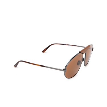 Tom Ford KEN Sunglasses 08E shiny gunmetal - three-quarters view