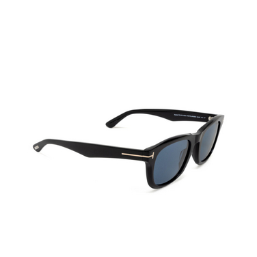 Tom Ford KENDEL Sunglasses 01M shiny black - three-quarters view