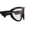 Tom Ford LINDEN Sunglasses 01Y shiny black - product thumbnail 3/4