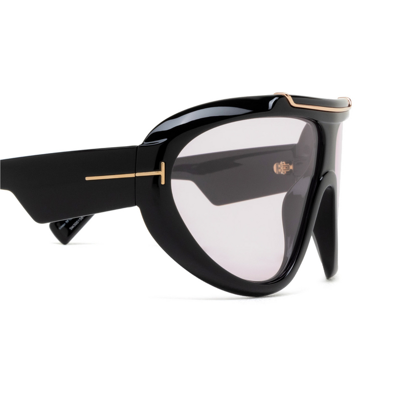 Tom Ford LINDEN Sunglasses 01Y shiny black - 3/4