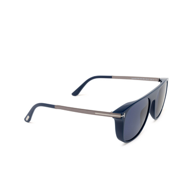 Tom Ford LIONEL-02 Sunglasses 90V shiny blue - three-quarters view