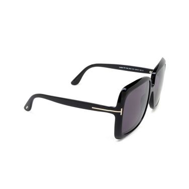 Lunettes de soleil Tom Ford LORELAI  01A shiny black - Vue trois quarts