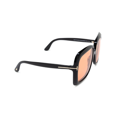 Tom Ford LORELAI Sunglasses 01E shiny black - three-quarters view