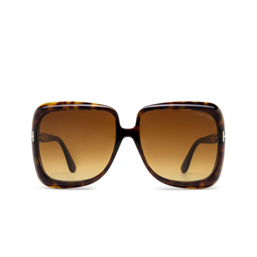 Lunettes de soleil Tom Ford LORELAI 52F dark havana - Vue de face