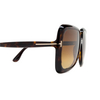 Occhiali da sole Tom Ford LORELAI 52F dark havana - anteprima prodotto 3/4