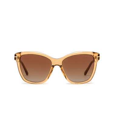 Tom Ford LUCIA Sunglasses 45F light brown - front view