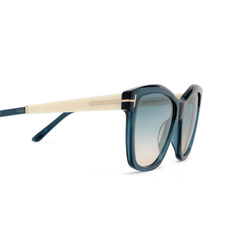 Tom Ford LUCIA Sunglasses 90P shiny blue - 3/4