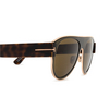 Lunettes de soleil Tom Ford LYLE-02 51J mastic - Vignette du produit 3/4