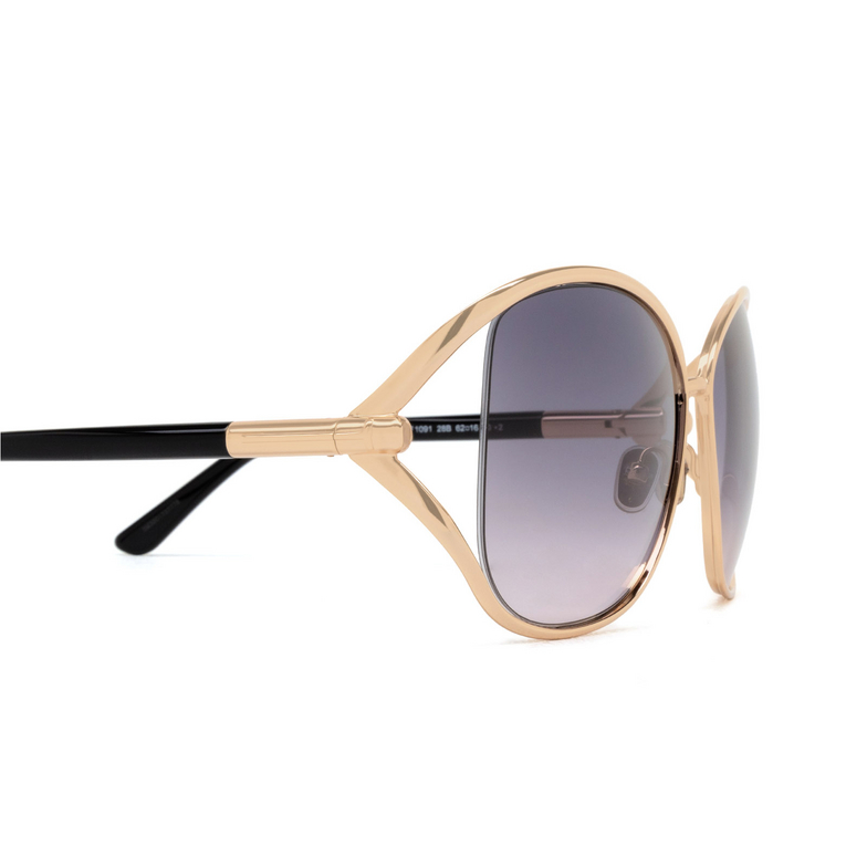 Lunettes de soleil Tom Ford MARTA 28B rose gold - 3/4