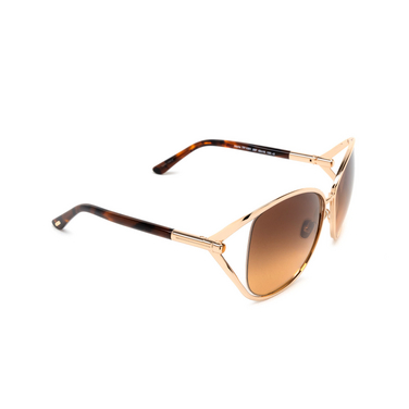 Tom Ford MARTA Sunglasses 28F rose gold - three-quarters view