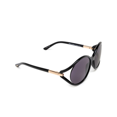 Tom Ford MELODY Sunglasses 01A shiny black - three-quarters view