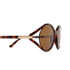 Lunettes de soleil Tom Ford MELODY 53E blonde havana - Vignette du produit 3/4