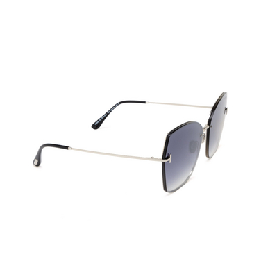 Gafas de sol Tom Ford NICKIE-02 16C shiny palladium - Vista tres cuartos