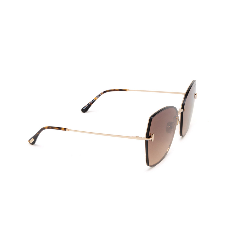 Lunettes de soleil Tom Ford NICKIE-02 28F shiny rose gold - 2/4