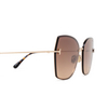 Lunettes de soleil Tom Ford NICKIE-02 28F shiny rose gold - Vignette du produit 3/4