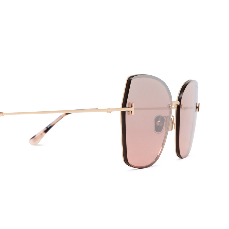 Gafas de sol Tom Ford NICKIE-02 28U shiny rose gold - 3/4