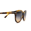 Occhiali da sole Tom Ford OLIVIA-02 53P havana - anteprima prodotto 3/4