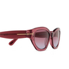 Lunettes de soleil Tom Ford PENNY 66Y shiny red - Vignette du produit 3/4