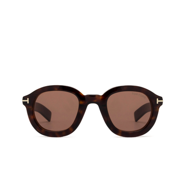 Lunettes de soleil Tom Ford RAFFA 52E dark havana - Vue de face