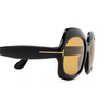 Occhiali da sole Tom Ford REN 01E shiny black - anteprima prodotto 3/4