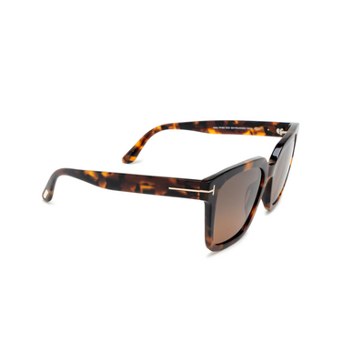 Tom Ford SELBY Sunglasses 52H dark havana - three-quarters view