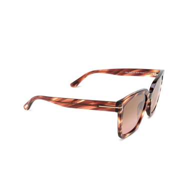 Tom Ford SELBY Sunglasses 54F red havana - three-quarters view