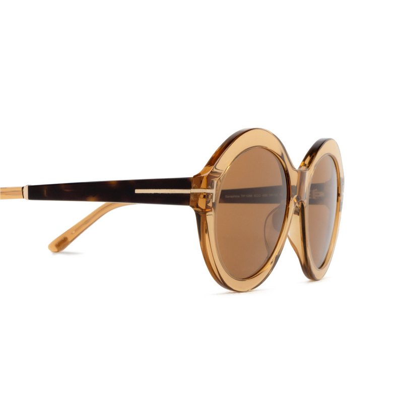 Tom Ford SERAPHINA Sunglasses 45E clear brown - 3/4