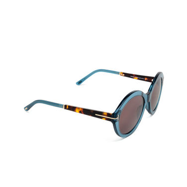 Gafas de sol Tom Ford SERAPHINA 90E shiny blue - Vista tres cuartos