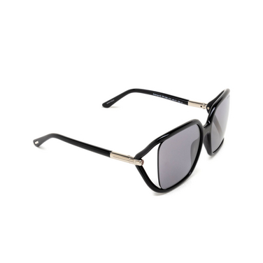 Tom Ford SOLANGE-02 Sunglasses 01C shiny black - three-quarters view