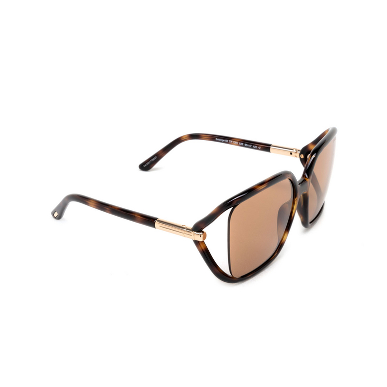 Gafas de sol Tom Ford SOLANGE-02 52E dark havana - 2/4