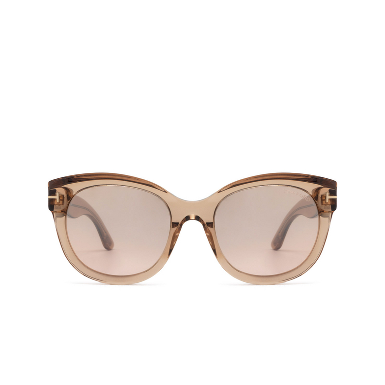 Lunettes de soleil Tom Ford TAMARA-02 45G shiny light brown - 1/4