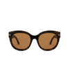 Occhiali da sole Tom Ford TAMARA-02 52E dark havana - anteprima prodotto 1/4