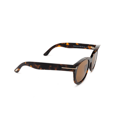 Lunettes de soleil Tom Ford TAMARA-02 52E dark havana - Vue trois quarts