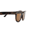 Gafas de sol Tom Ford TAMARA-02 52E dark havana - Miniatura del producto 3/4