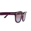 Occhiali da sole Tom Ford TAMARA-02 80Z shiny lilac - anteprima prodotto 3/4