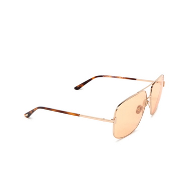 Tom Ford TEX Sunglasses 28E shiny rose gold - three-quarters view