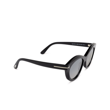 Tom Ford TONI Sunglasses 01C shiny black - three-quarters view