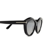 Occhiali da sole Tom Ford TONI 01C shiny black - anteprima prodotto 3/4