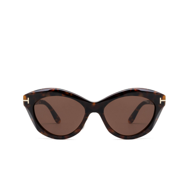 Tom Ford TONI Sunglasses 52E dark havana - front view