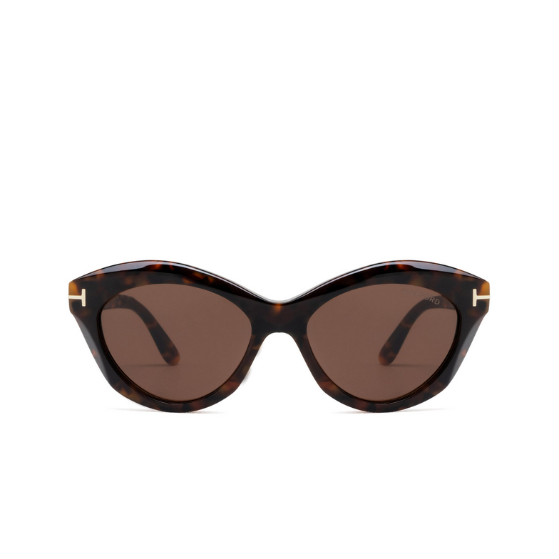 Tom Ford TONI Sunglasses 52E dark havana - 1/4