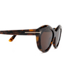 Occhiali da sole Tom Ford TONI 52E dark havana - anteprima prodotto 3/4